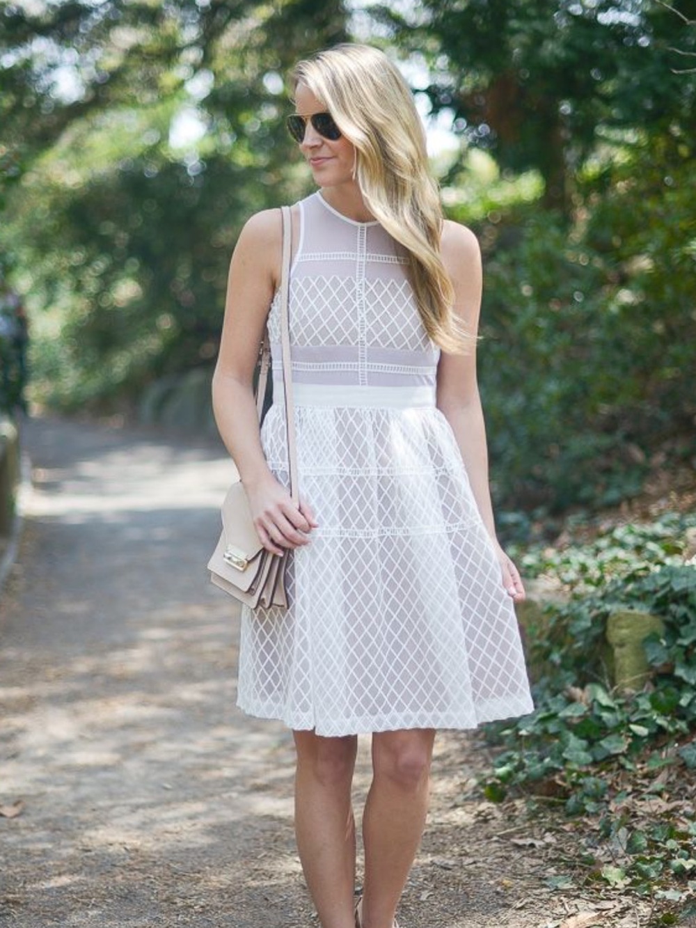Donna Morgan White Mesh Party Dress 12